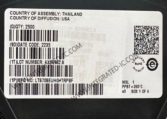 LT8708EUHG رقاقة الدوائر المتكاملة 80 فولت ثنائي الاتجاه مكبر مكافئ مكافئ مع 400 كيلو هرتز تردد التبديل