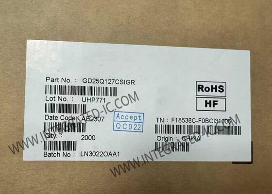 GD25Q127CSIGR 128M-بيت 104MHz ذاكرة IC I/O رباعية شريحة فلاش متسلسل أو ذاكرة 8-SOIC
