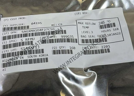 5AGXMA1D4F27C5G Arria V GX FPGA IC مع 75000 LE ، معدل بيانات 6.5536 Gb / s و 336 I / O