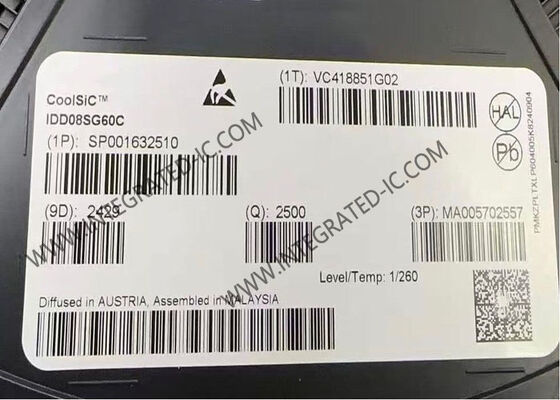 شريحة الدوائر المتكاملة IDD08SG60C 600V 8A CoolSiC Schottky Diode مع أدنى سعة جهاز