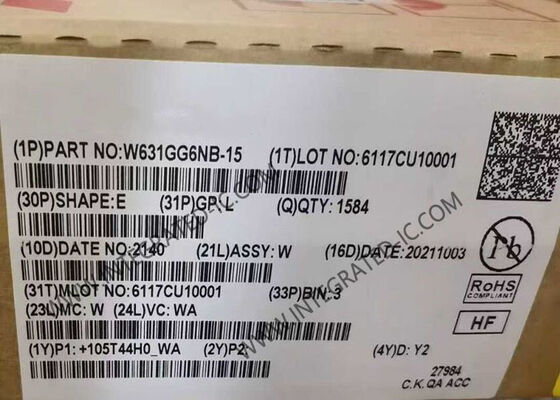 W631GG6NB-15 ذاكرة IC رقاقة 1Gbit SDRAM DDR3 667MHz VFBGA96