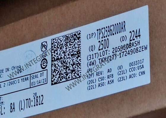 TPS259620DDAR رقاقة الدوائر المتكاملة eFuse IC مع 2A حد التيار الحالي نطاق الجهد المدخل الواسع 2.7V إلى 19V وحماية الإفراط في الجهد