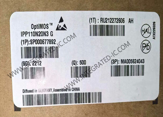 شريحة دائرة متكاملة IPP110N20N3G OptiMOS™ ترانزستور MOSFET ذو قناة N بجهد 200 فولت و 88 أمبير ومقاومة تصريف-مصدر 9.9 ميلي أوم