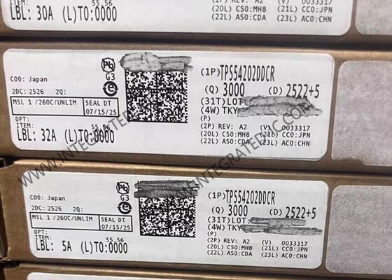 TPS54202DDCR رقاقة الدوائر المتكاملة محول بوك متزامن مع 2A التيار الخارجي 500kHz تردد التبديل و 4.5V إلى 28V الجهد الدخالي