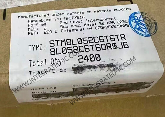 STM8L052C6T6TR وحدة التحكم الدقيقة MCU 8-Bit 16MHz وحدة التحكم الدقيقة EnergyLite ذات الطاقة المنخفضة للغاية