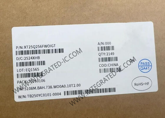 ذاكرة فلاش تسلسلية NOR بسعة 256 ميجابت XT25Q256FWOIGT بشريحة IC بجهد 1.65 فولت ~ 2.0 فولت في عبوة WSON8 بحجم 6x5 مم