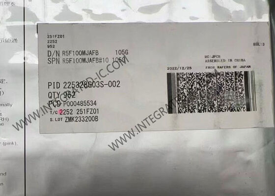 متحكم دقيق R5F100MJAFB من سلسلة RL78/G13 بمعالج 16 بت وذاكرة برنامج 256 كيلوبايت وتردد ساعة 32 ميجاهرتز و 74 مدخل/مخرج