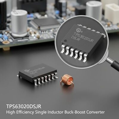 TPS63020DSJR عالية الكفاءة 4A التيار الخارجي 2.4MHz التردد التبديلي بوك-بوست محول رقاقة الدائرة المتكاملة
