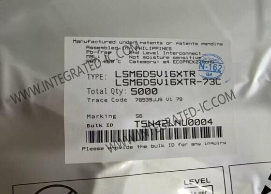 LSM6DSV16XTR وحدة قياس القصور الذاتي بمستشعر IC ذات 6 محاور مع دمج المستشعر المدمج