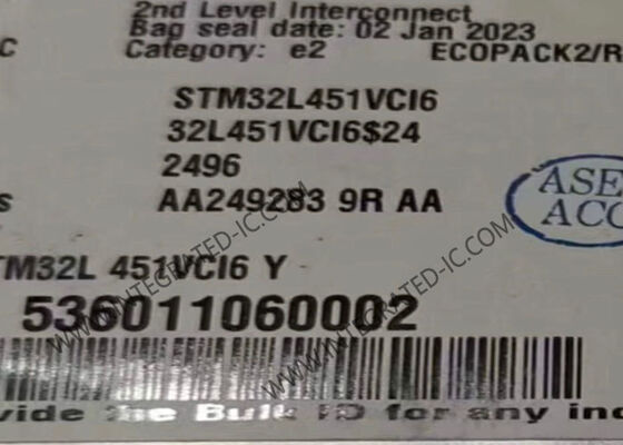 STM32L451VCI6 وحدة التحكم الدقيقة MCU 80MHz 32 بت ARM Cortex-M4 وحدة التحكم الدقيقة UFBGA-100