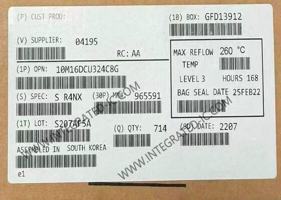 مجموعة بوابات قابلة للبرمجة الميدانية 10M16DCU324C8G MAX 10 مجموعة بوابات قابلة للبرمجة الميدانية 324-LFBGA