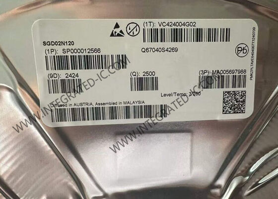 SGD02N120 1200V 2A ترانزستور IGBT في حزمة TO-252-3 - رقاقة نصف الموصلات عالية الجهد