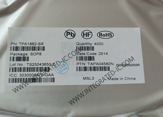 TPA1862-SR 40V 6MHz مضخم تشغيلي بدون انجراف IC رقاقة مع إخراج من السكك الحديدية إلى السكك الحديدية