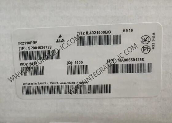 IR2110PBF Gate Driver IC مع 500V High Side Voltage 3.3V متوافق مع المنطق و 2A Peak Output Current
