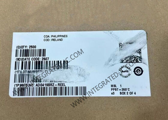 ADG419BRZ CMOS SPDT Switch IC مع 35Ohm على حالة المقاومة التسرب المنخفض التيار 250pA ووقت الانتقال السريع 160ns