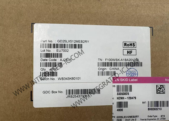 GD25LX512MEB2RY 512Mbit High-Speed Octal SPI NOR Flash Memory IC Chip مع 1.8V طاقة منخفضة TFBGA-24