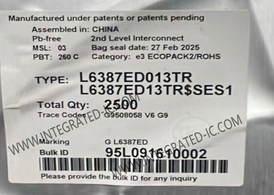 L6387ED013TR Integrated Circuit Chip 600V High Voltage High And Low-Side Driver with 400mA, 650mA Current