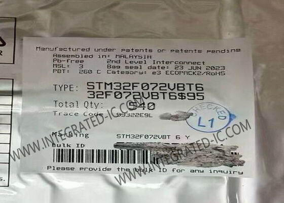 متحكم دقيق STM32F072VBT6 MCU 48MHz USB خطي رئيسي متحكم دقيق أحادي النواة 32 بت