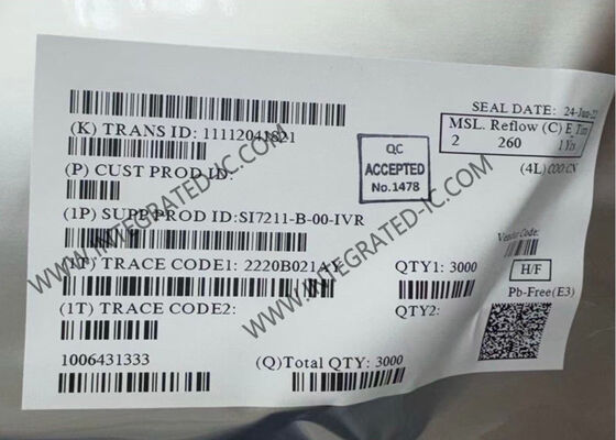 SI7211-B-00-IVR 7kHz تأثير هال جهاز استشعار الموقع المغناطيسي IC