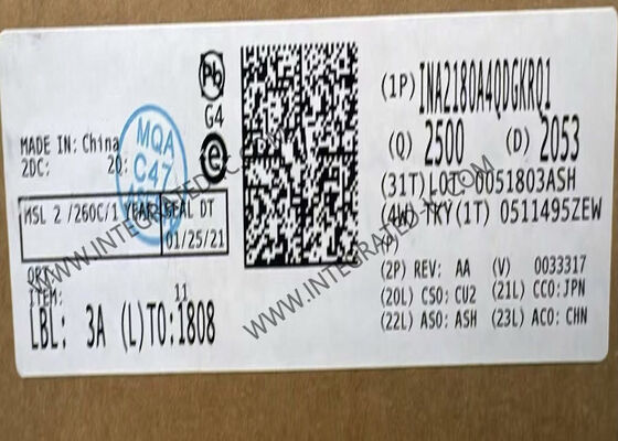 INA2180A4QDGKRQ1 26 فولت 350kHz صناعة السيارات الصف القناة المزدوجة لتضخيم الحركة الحالية الحساسة شريحة دائرة متكاملة