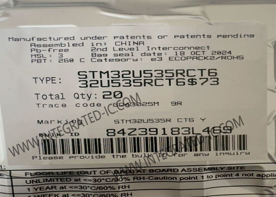 وحدة التحكم الدقيقة STM32U535RCT6 ذات الغرض العام مع TrustZone ARM Cortex-M33
