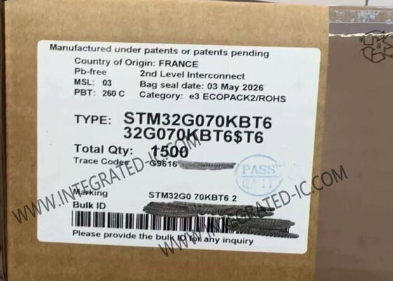 STM32G070KBT6 32 بت أحادية النواة 64 ميجا هرتز 64 كيلو بايت ميكروكنترولر IC 32-LQFP