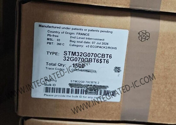 STM32G070CBT6 وحدة التحكم الدقيقة MCU 64MHz وحدة التحكم الدقيقة 32 بت LQFP-48 وحدة التحكم الدقيقة عالية الأداء
