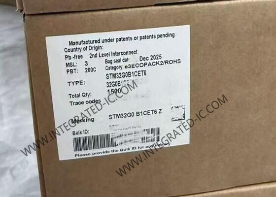 المتحكمات الدقيقة المدمجة MCU IC STM32G0B1CET6 512 كيلو بايت FLASH Mount Mount