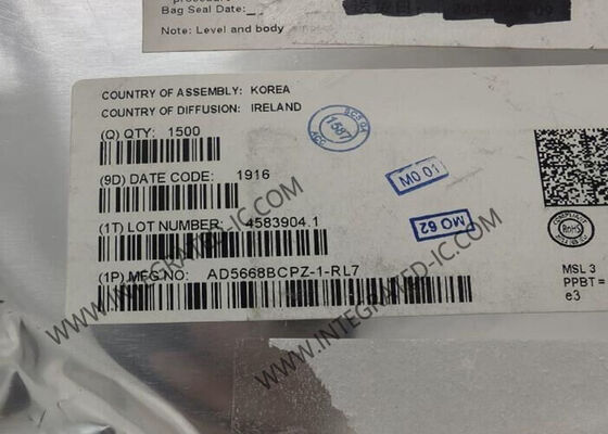 شريحة دائرة متكاملة AD5668BCPZ-1 محول رقمي إلى تناظري بـ 16 بت SPI بثمانية مخارج جهد