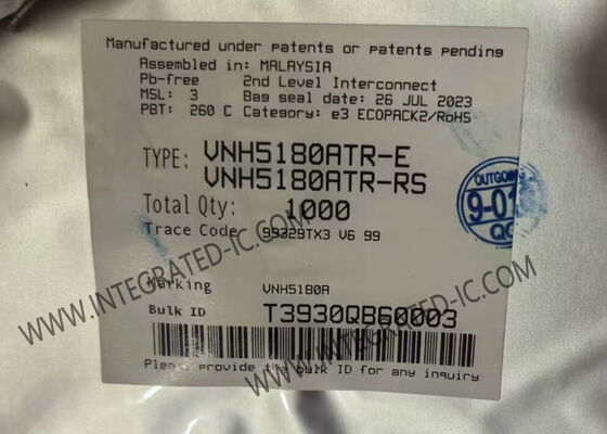 VNH5180ATR حلقة متكاملة شريحة الطاقة MOSFET محرك محرك موازي