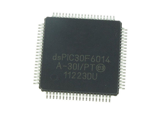 رقاقة الدائرة المتكاملة DSPIC30F6014A-30I / PT عالية الأداء 16 بت وحدات تحكم الإشارات الرقمية