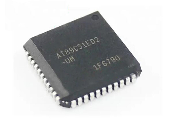 رقاقة دارة متكاملة AT89C51ED2-SLSUM 8 بت متحكم فلاش IC 60MHz PLCC44