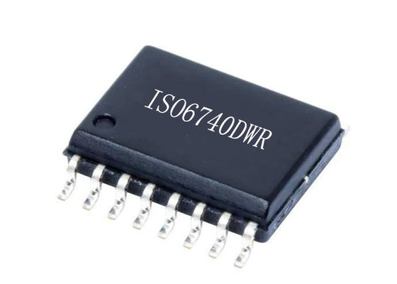 4 قنوات عوازل رقمية ISO6740DWR رقاقة دائرة متكاملة بسرعة 50 ميجابت في الثانية 16-SOIC