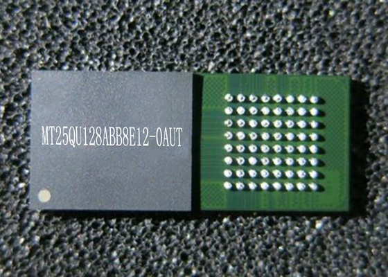رقائق الذاكرة MT25QU128ABB8E12-0AUT 1.8V متعددة I / O ذاكرة فلاش تسلسلية IC 24-TBGA