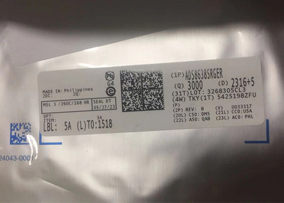 8-قناة ADS8638SRGER 12-بيت SAR التناظرية إلى محول رقمي 24-VQFN رقائق IC