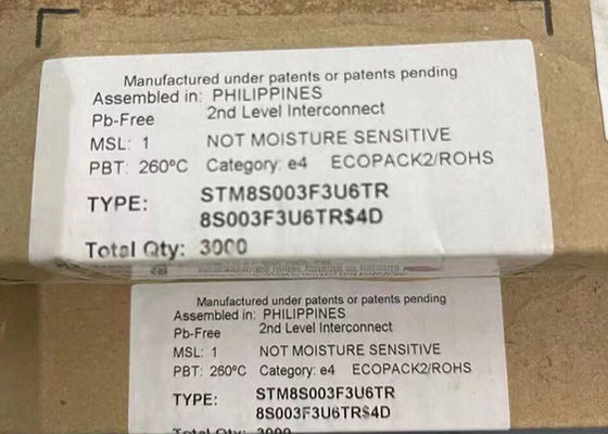 16 ميغاهرتز ميكروسيترولر MCU STM8S003F3U6TR 8-بيت ميكروسيترولر شريحة 20-UFQFN