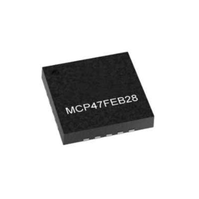 شريحة الدوائر المتكاملة MCP47FEB28-E/MQ 12-Bit DAC مع EEPROM و I2C واجهة