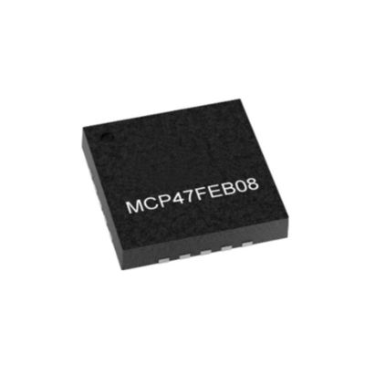 رقاقة الدوائر المتكاملة MCP47FEB08-E/MQ 8-بيت رقمية إلى محولات التناظرية QFN-20