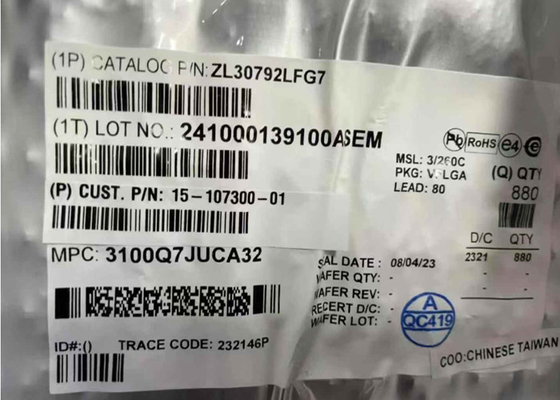 ZL30792LF Ethernet IC IEEE 1588 ومزامنة شبكة Ethernet Packet Clock