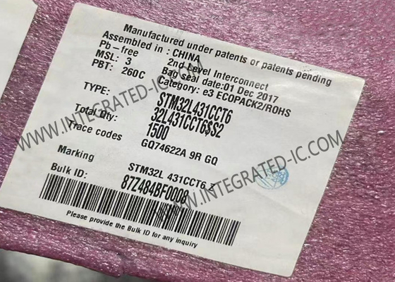 متحكم MCU STM32L431CCT6 ARM Cortex-M4 48-LQFP متحكم IC