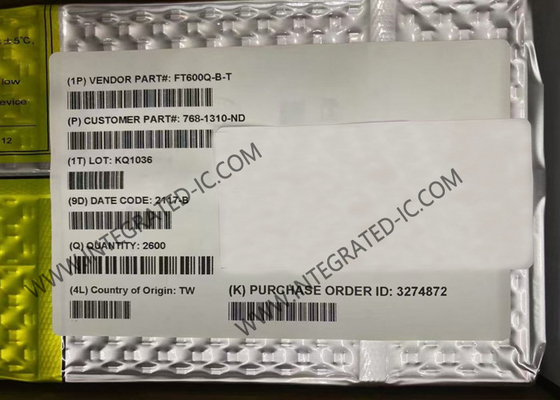 شريحة الدوائر المتكاملة FT600Q-B-T 1.65 فولت إلى 3.6 فولت QFN56 جهاز تحكم جسر USB