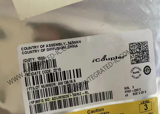 رقاقة الدوائر المتكاملة ADUM5028-5BRIZ انبعاثات منخفضة معزولة DC DC محول SOIC8