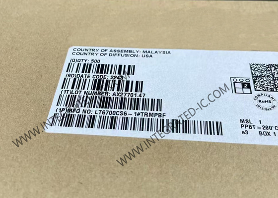 LT6700CS6-1 رقاقة الدوائر المتكاملة الكهرباء المجهرية منخفضة الجهد مقارنة مزدوجة مع 400mV المرجعية