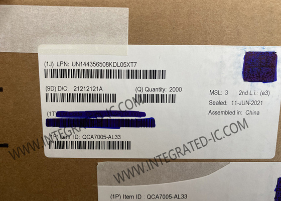 QCA7005-AL33 شريحة إنترنت الأشياء الاتصالات والخطوط الكهربائية و HomePlug الخضراء PHY QFN-68