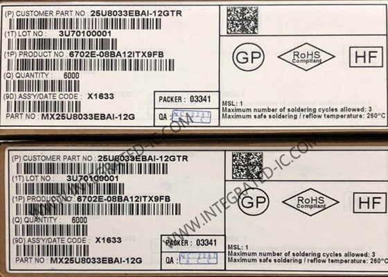 MX25U8033EBAI-12G ذاكرة IC رقاقة 8Mbit CMOS MXSMIOTM NOR ذاكرة فلاش IC WLCSP-8
