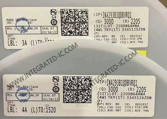 INA293B1QDBVRQ1 رقاقة الدوائر المتكاملة 1.3MHz مكبر الحركة الحالي الدقيق للغاية