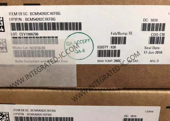 BCM54282C1KFBG Ethernet IC Transceiver Gigabit Ethernet مع واجهة QSGMII