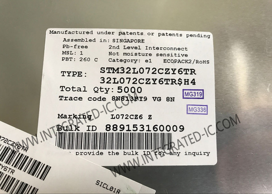 STM32L072CZY6TR وحدة التحكم الدقيقة MCU الذراع القشرة-M0+ 32MHz MCU 32 بت