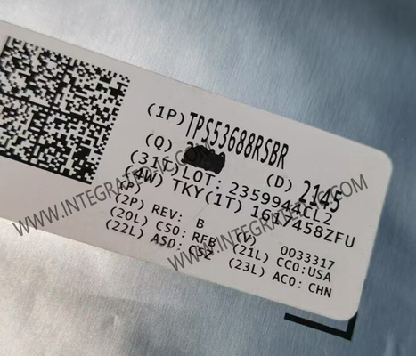 رقاقة الدوائر المتكاملة TPS53688RSBR قناة مزدوجة 8-المرحلة مكافئ القيادة QFN-40