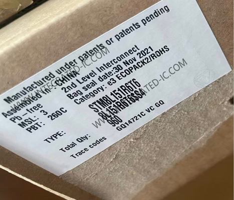 STM8L151R6T6 وحدة التحكم الدقيقة MCU 16MHz وحدة التحكم الدقيقة 8-بيت LQFP-64 وحدة التحكم الدقيقة المدمجة